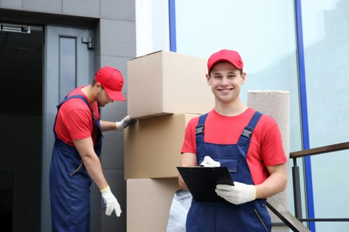 Professional packing team working in Colliers Wood